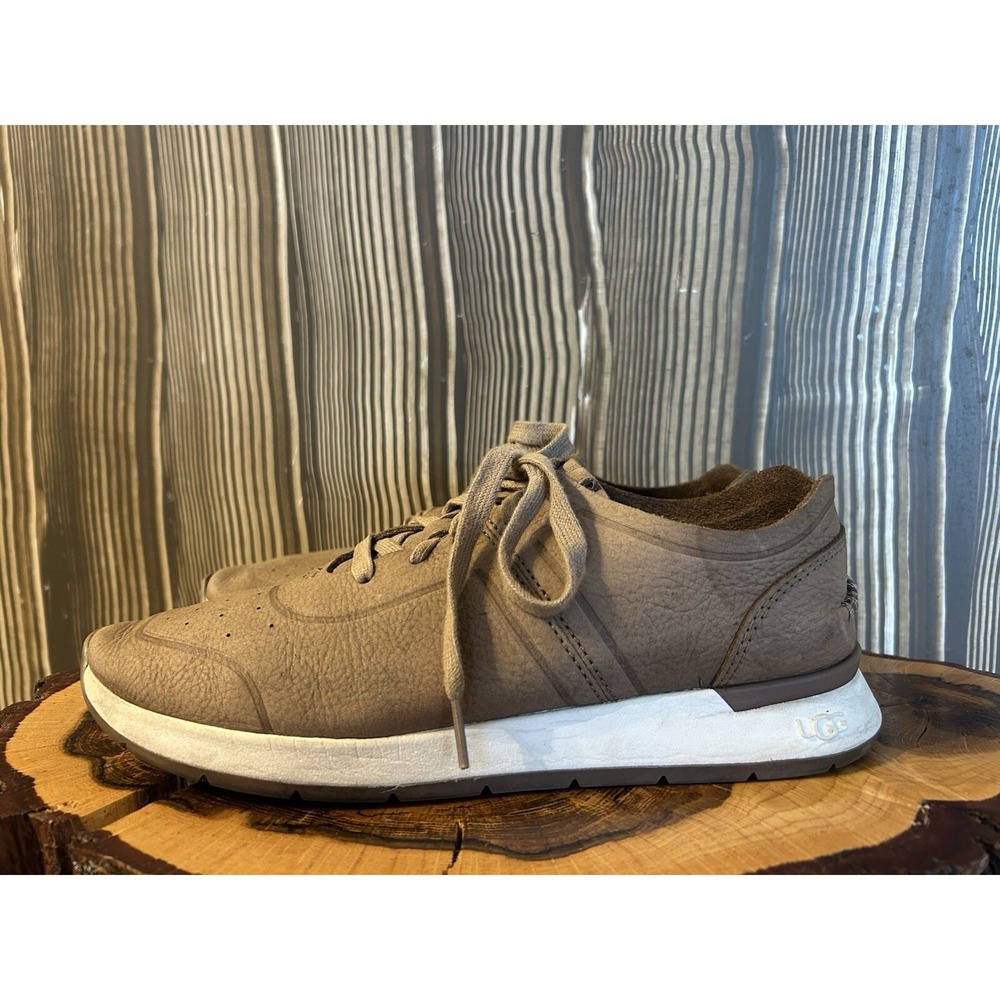 Ugg Women's Adaleen Trainer Nubuck Leather Sneakers Coffee Brown Preppy Size 9.5